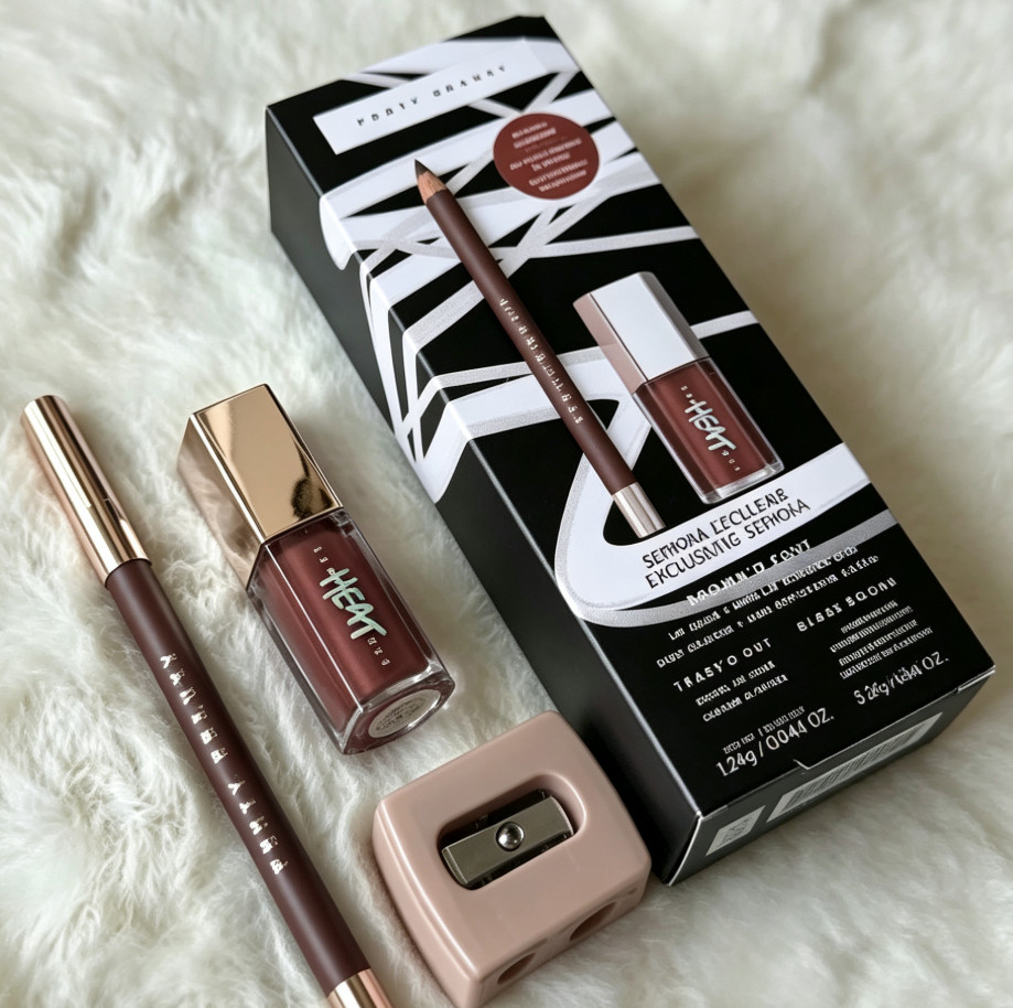 NIB 100% Authentic Fenty Beauty Pout Lip Liner + Gloss Stick Duo,0.044/0.12oz