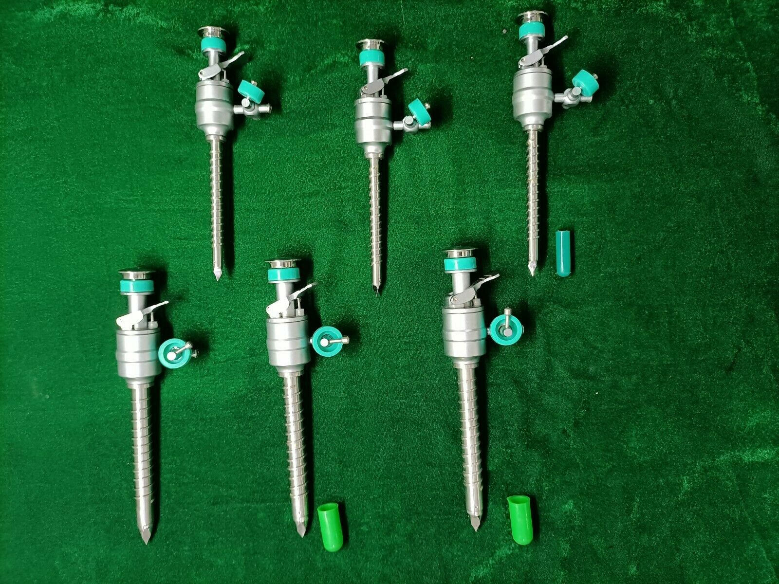 6pc Spiral Trocar Cannla 5mm/10mm Laparoscpic Gynecogy Surcal Instrents