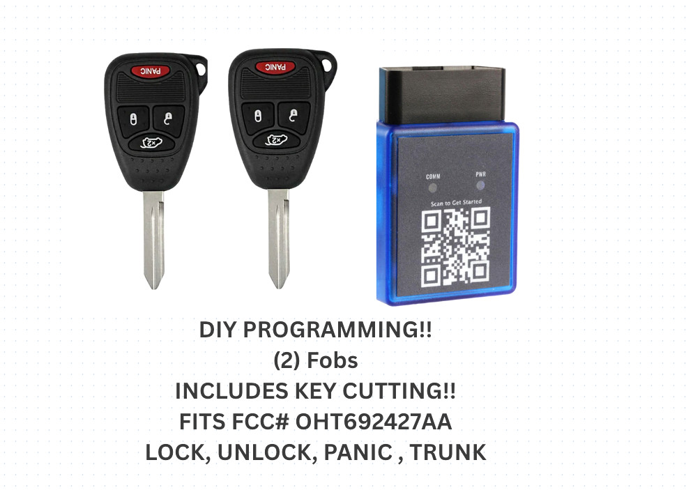 DIY PAIR FOR Chrysler 300 REMOTE KEY OHT692427AA PROGRAM YOURSELF