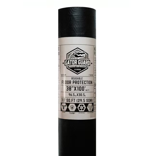Gator Guard Titanium Polypropylene 3.16-ft x 100-ft Drop Cloth Floor Protection Gator Guard Titanium Polypropylene 3.16-ft x 100-ft Drop Cloth Floor Protection