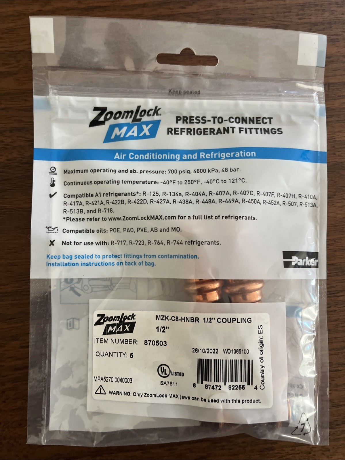 ZoomLock MAX Press To Connect Refrigerant Fittings ZoomLock MAX Press To Connect Refrigerant Fittings