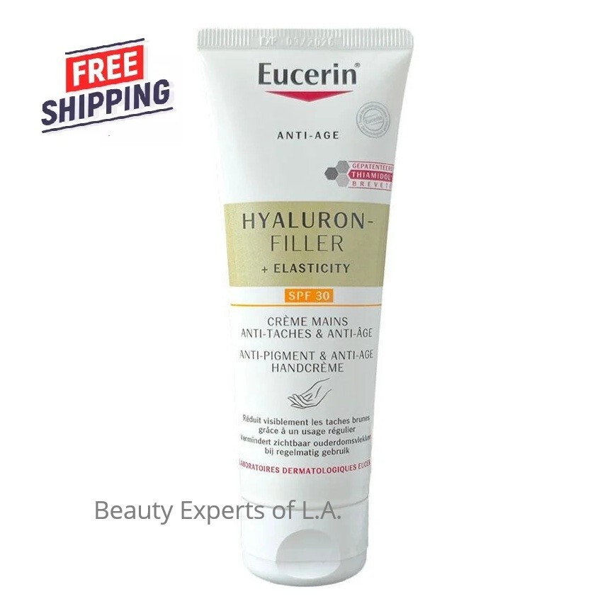 Eucerin Hyaluron Filler+ Elasticity Hand Cream SPF30 75ml Anti-Pigment Exp 06/28 Eucerin Hyaluron Filler+ Elasticity Hand Cream SPF30 75ml Anti-Pigment Exp 06/28