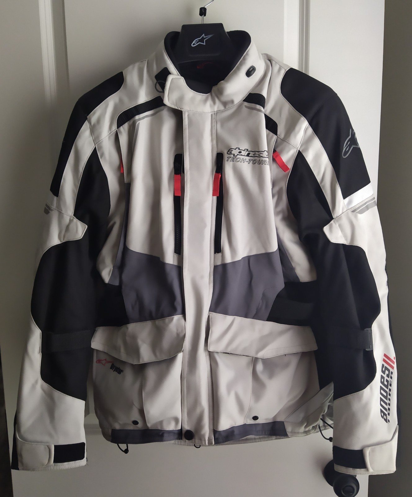 Alpinestars Drystar SET Touring Motorcycle Jacket Armor+Gloves (Blk/Grey) L New Alpinestars Drystar SET Touring Motorcycle Jacket Armor+Gloves (Blk/Grey) L New