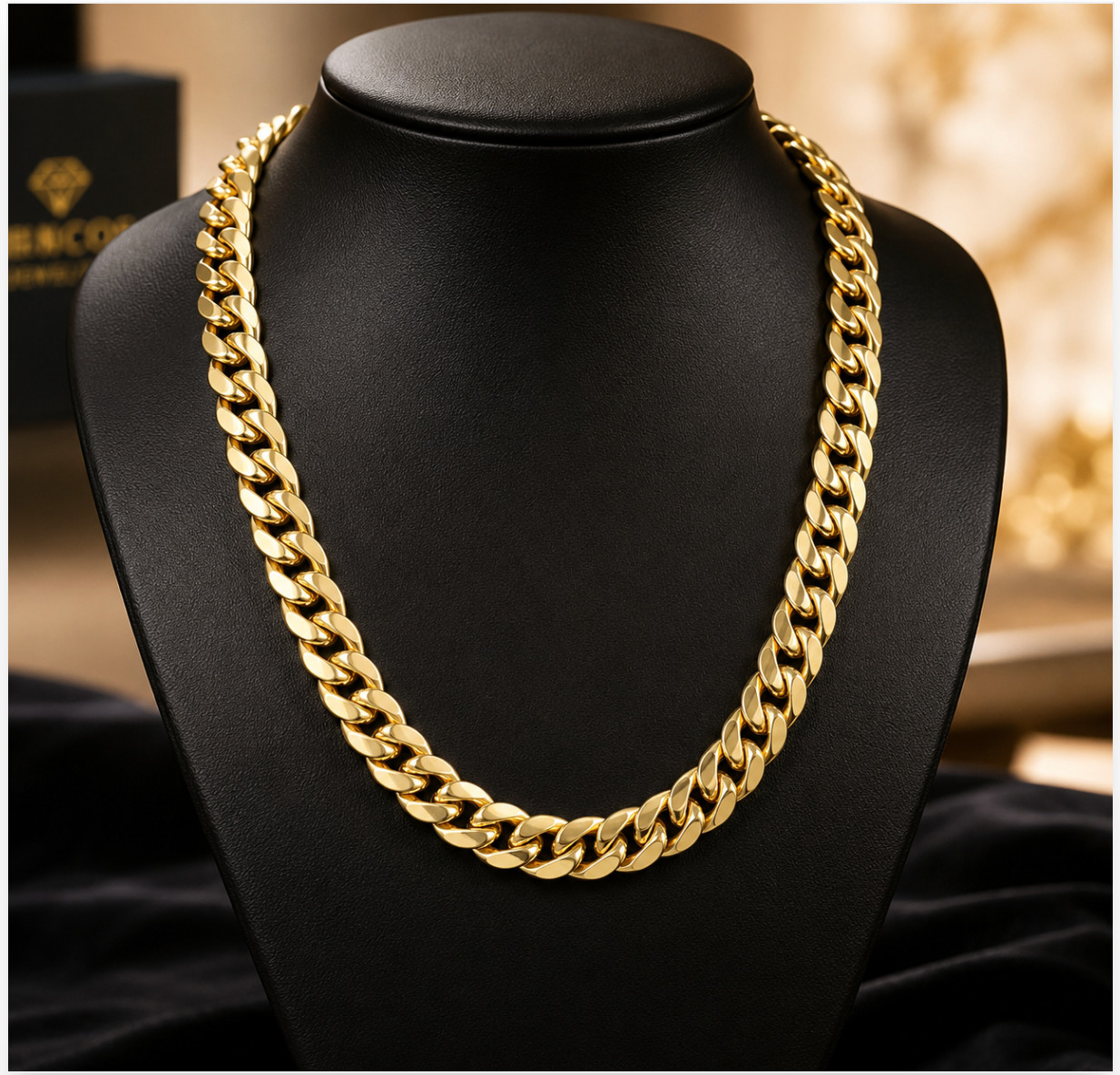 REAL 10k Yellow Gold  Miami Cuban Chain 8.5mm 22\