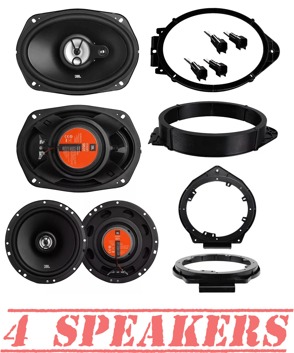 JBL Stage1 Front & Rear Door Speakers for 2014-2023 Silverado & Sierra 1500