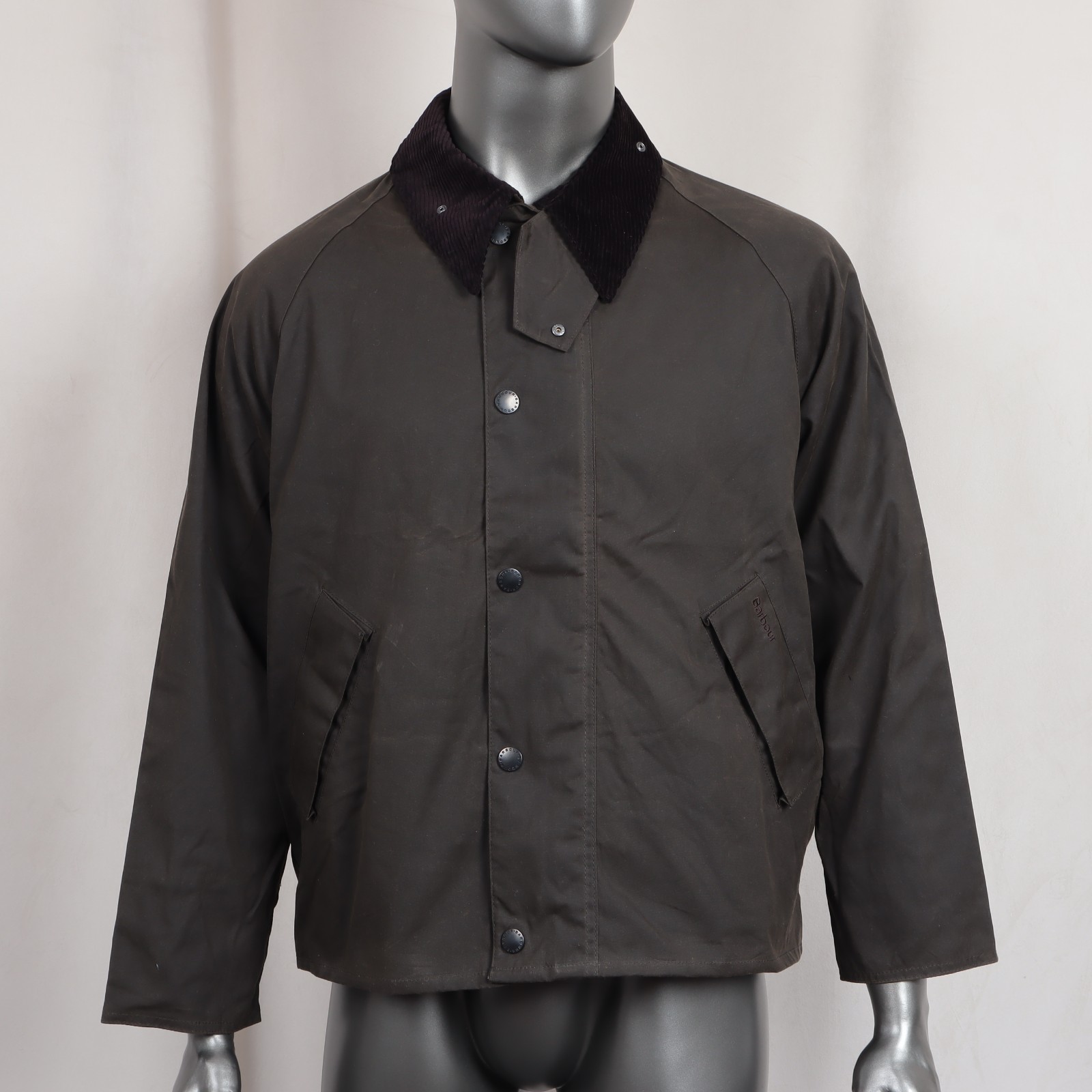 BARBOUR OS TRANSPORT WAX JACKET OLIVE