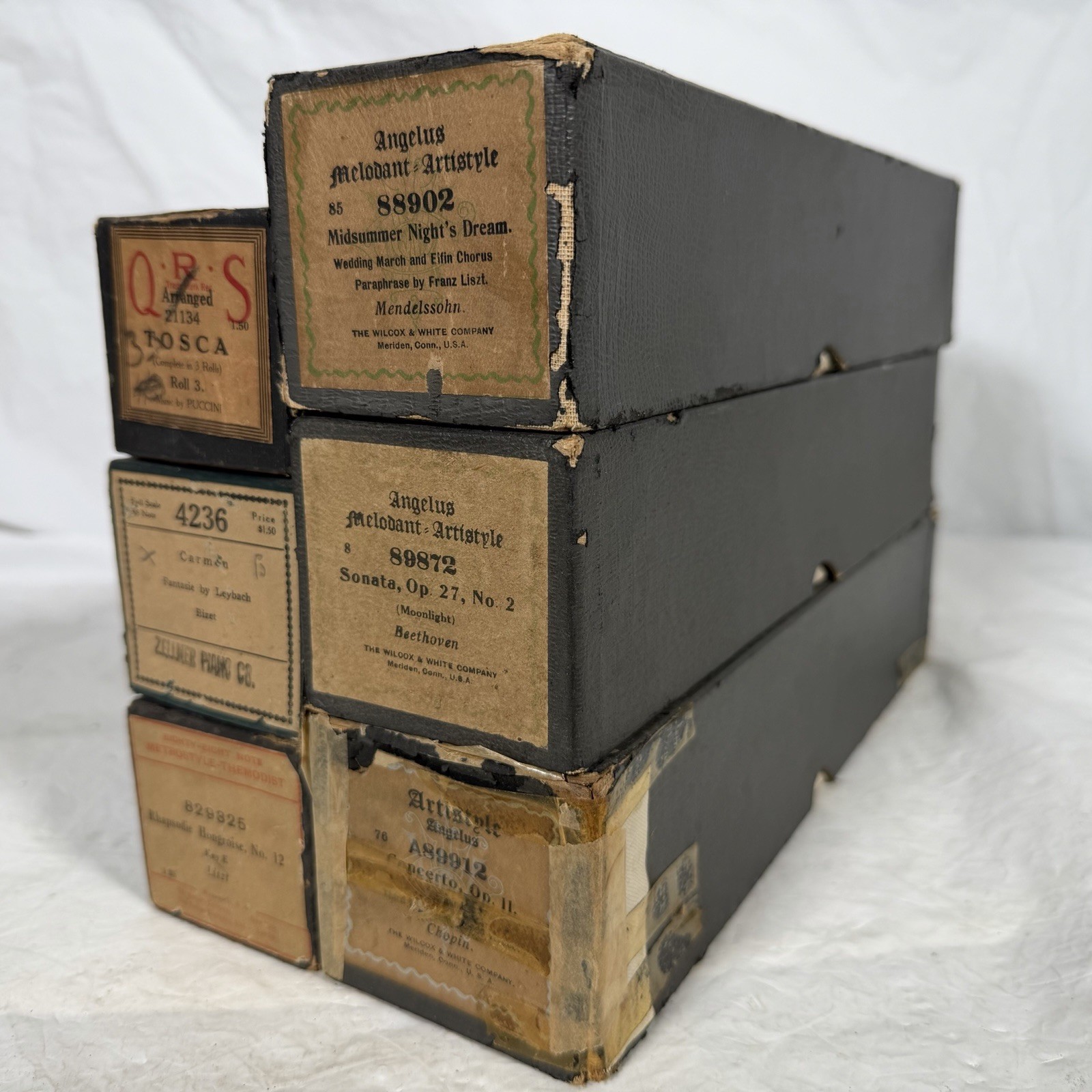 ORS Angelus DUO ART PIANO  ROLLS LOT OF 6 Midsummer Night\'s Dream Vtg