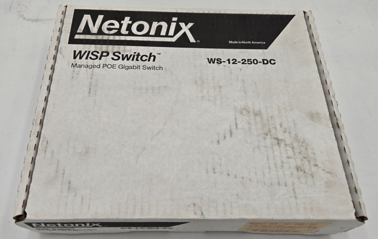 Netonix - WS-12-250-DC - Netonix 12-Port Managed PoE Switch + 2SFP Uplink Ports