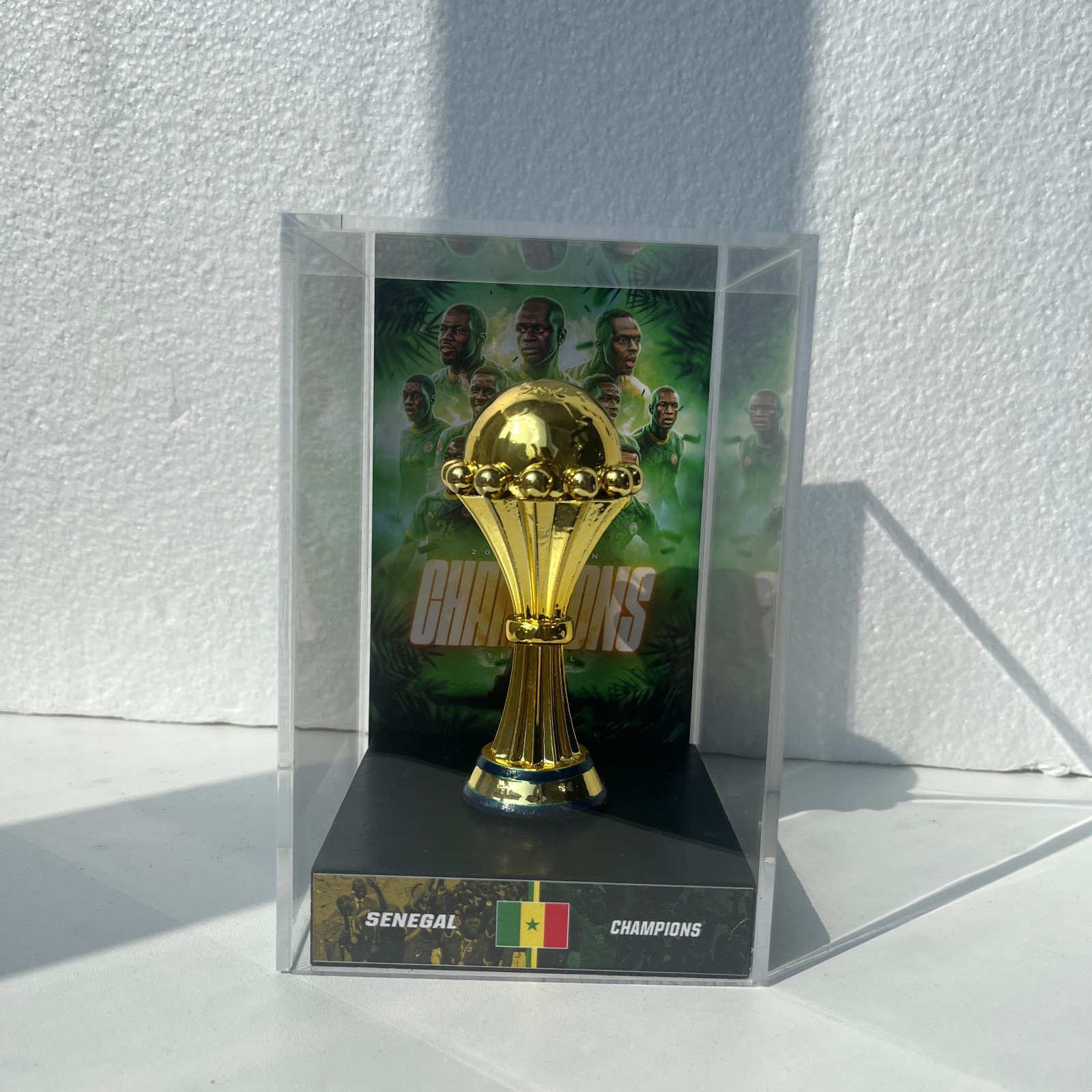 2025 Senegal Africa Cup of Nations Champions 10cm Resin Trophy With Display Case