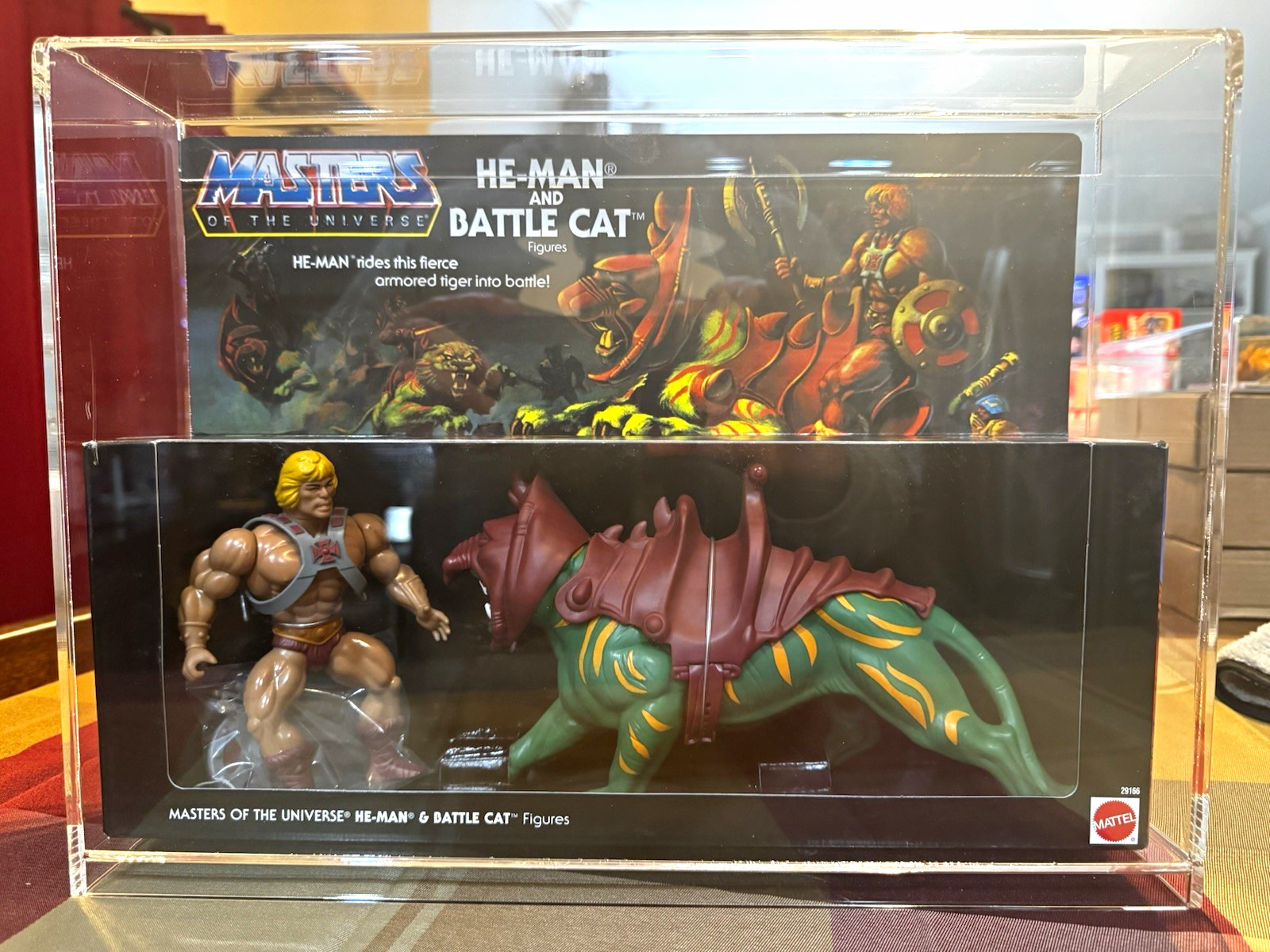 Mattel Vintage Masters of the Universe MOTU He-Man & Battle Cat Boxed Set w/Case Mattel Vintage Masters of the Universe MOTU He-Man & Battle Cat Boxed Set w/Case