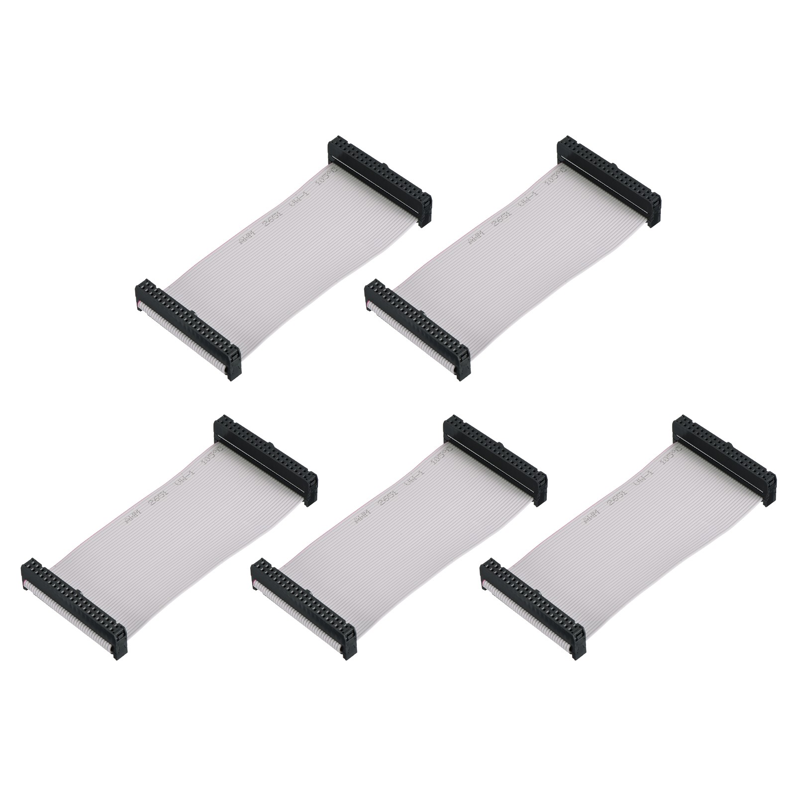 5Pcs IDC Connector Flat Ribbon Cable 40 Pin FC 2.54mm Pitch 10cm Length