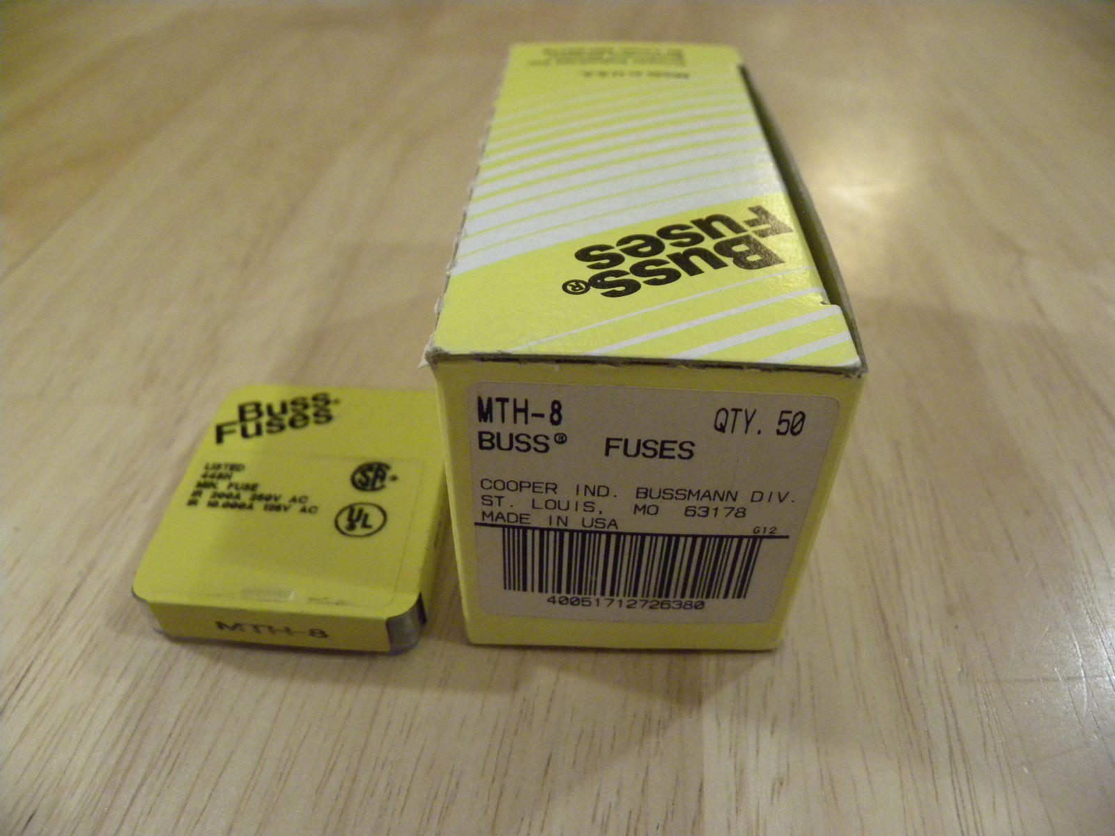 Cooper Bussmann MTH-8 New Old Storage Fuse Box 104 Pieces