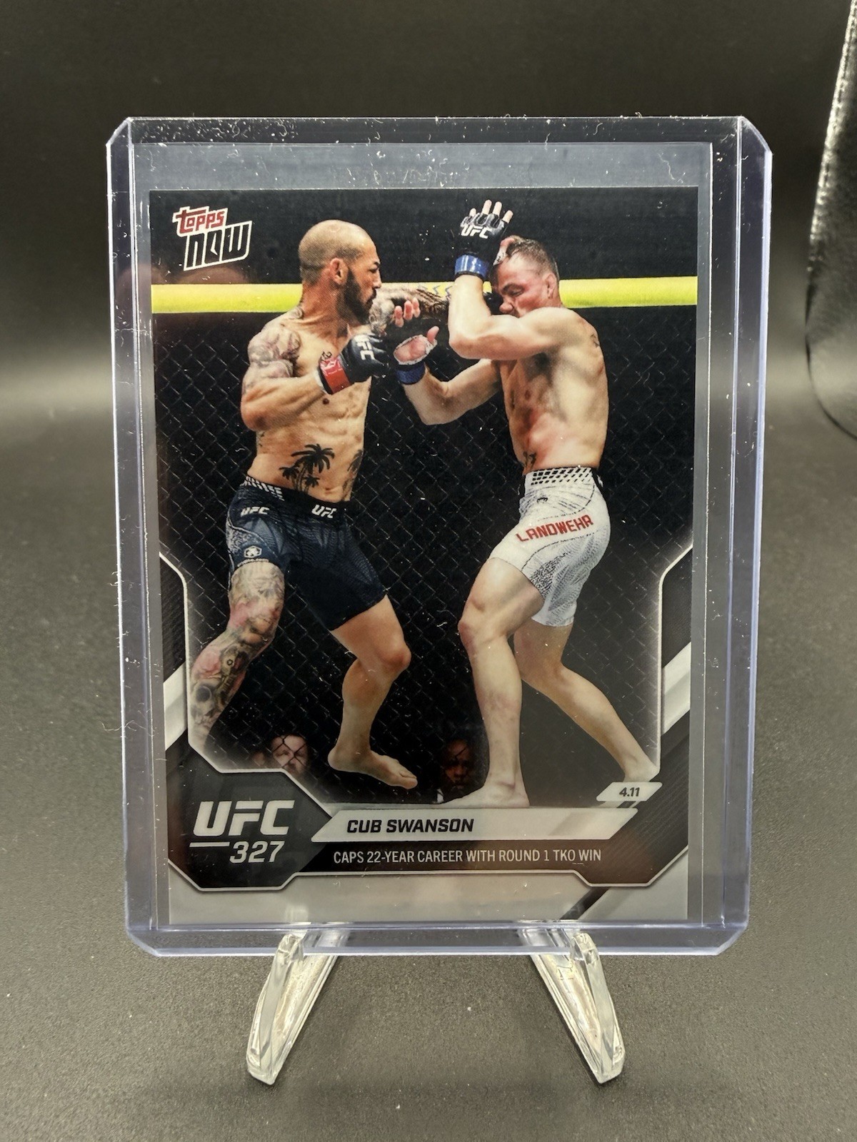 2026 Topps Now UFC 327 Cub Swanson CAPS 22-YEAR CAREER #14 Last Final Fight