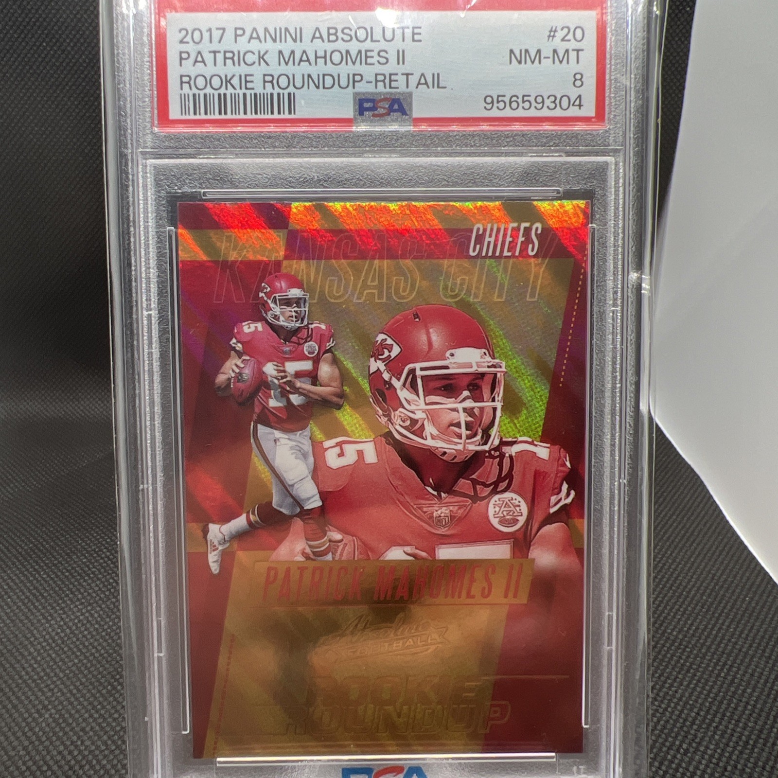 2017 Panini Absolute Rookie Roundup Patrick Mahomes II #20 (RC) PSA 8 2017 Panini Absolute Rookie Roundup Patrick Mahomes II #20 (RC) PSA 8