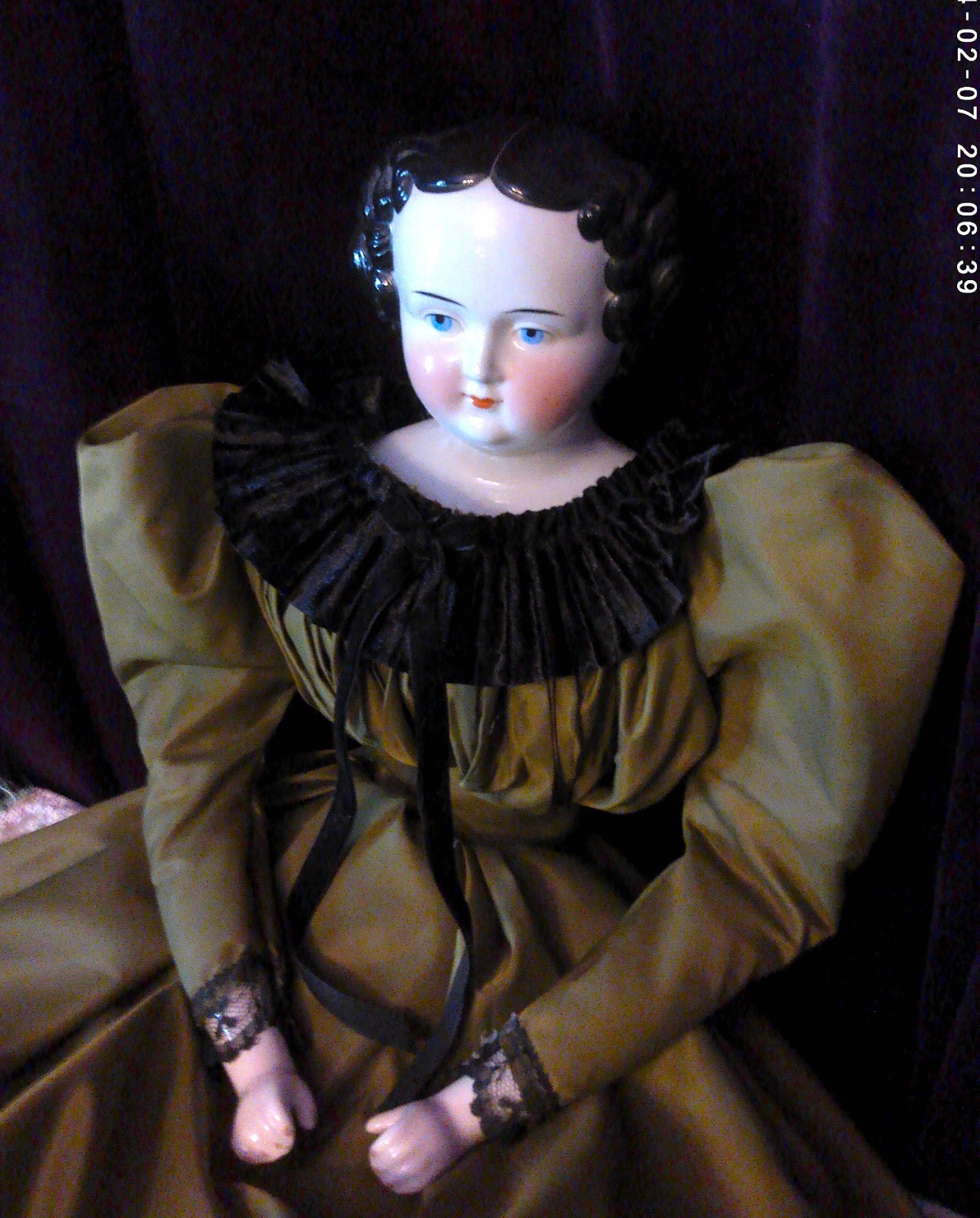 Antique German China Head Doll 28\