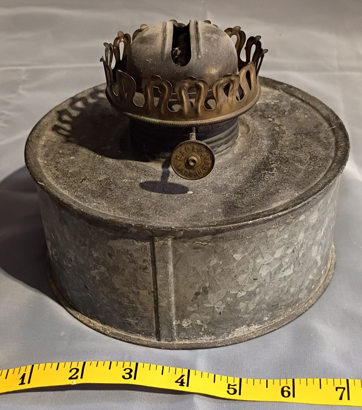 Antique Brass P&A Eagle Riston MFG Co USA Kerosene Oil Lamp Burner with Wick