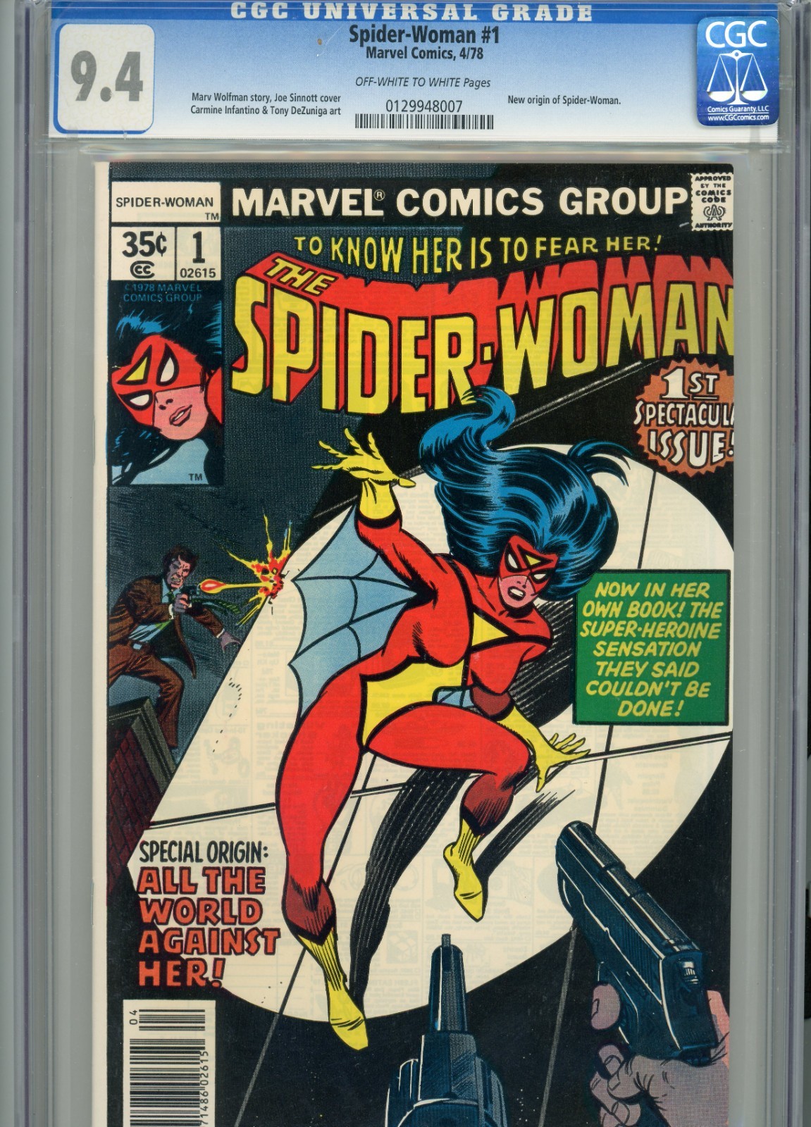 Spider-Woman 1 CGC 9.4 1978 old case Spider-Woman 1 CGC 9.4 1978 old case