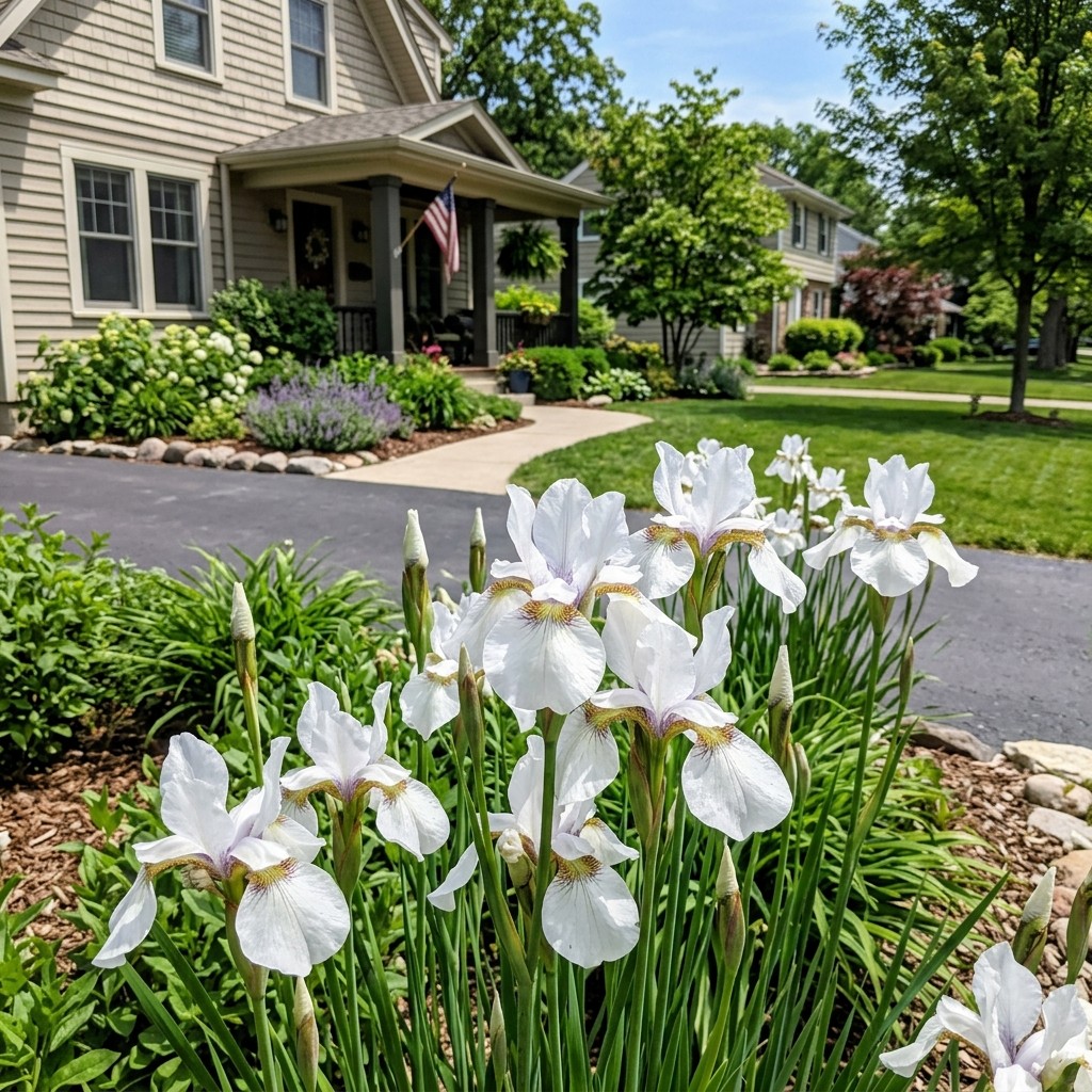 50 Siberian White Iris Seeds Heirloom Floral Blooms - Stunning Yard Decor, Cut