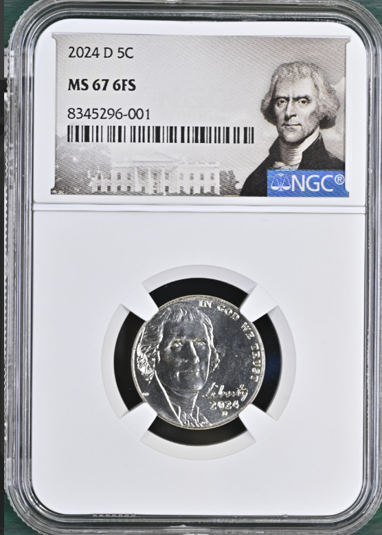 2024 D Jefferson Nickel 5¢ NGC MS 67 6FS 2024 D Jefferson Nickel 5¢ NGC MS 67 6FS