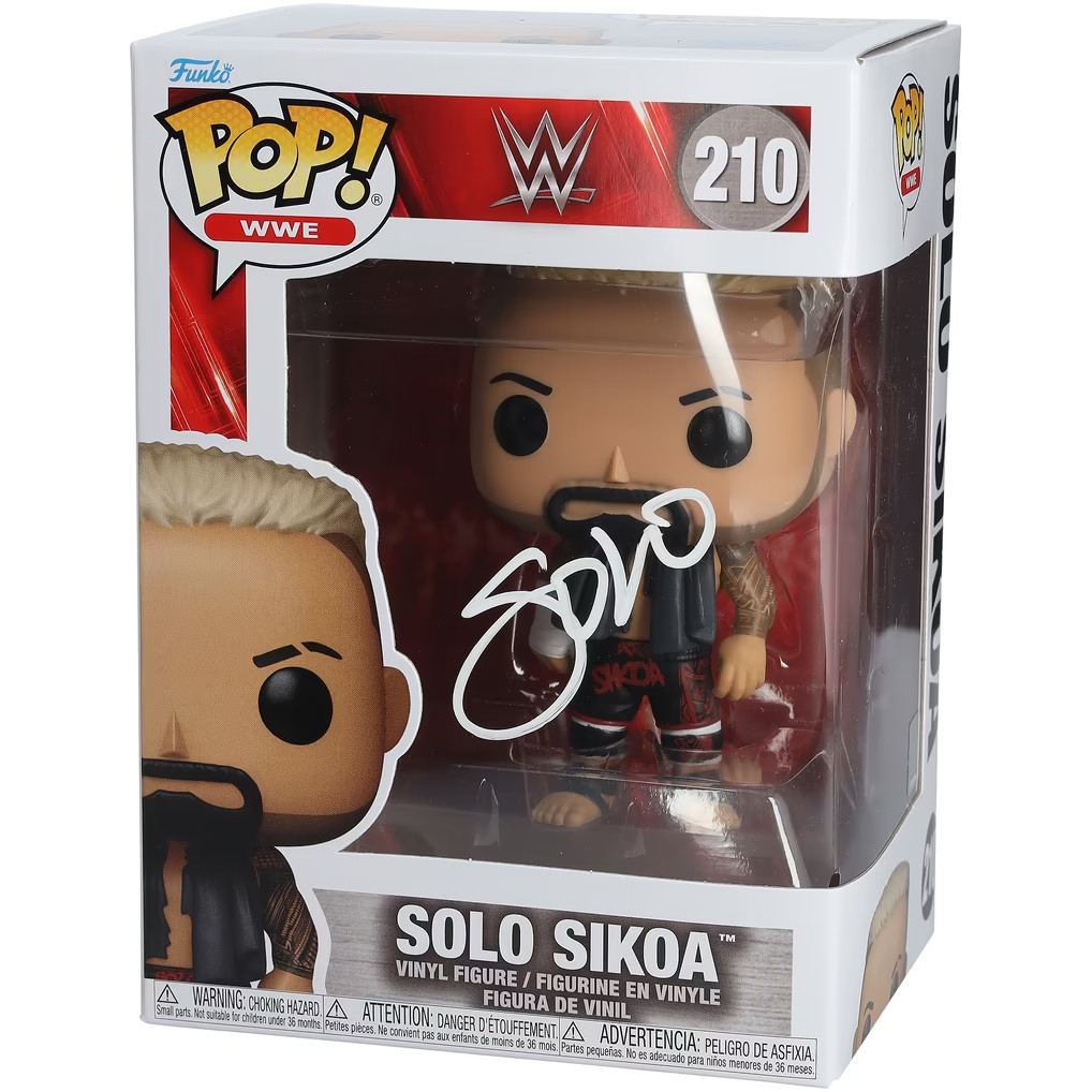 Solo Sikoa WWE Autographed Fanatics Authentic #210 Funko Pop Figurine Solo Sikoa WWE Autographed Fanatics Authentic #210 Funko Pop Figurine