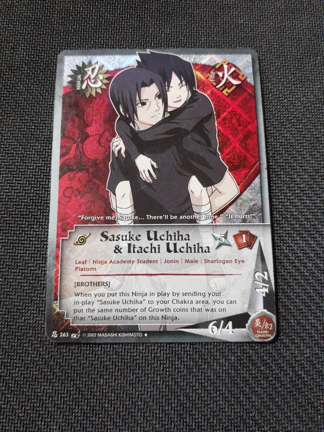 Naruto CCG Sasuke Uchiha & Itachi Uchiha N-263 Diamond Foil Card