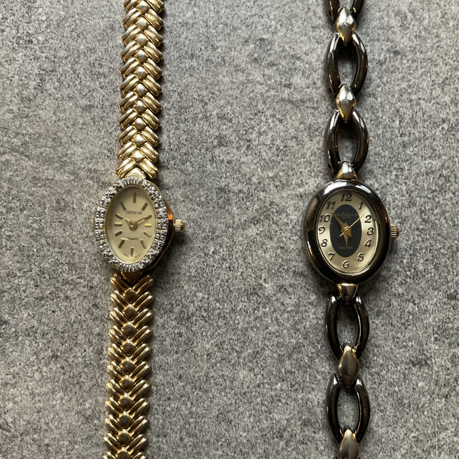 Beautiful Pair Of Vintage Womens Geneva & LA Watches Both Watches Run Great B-A