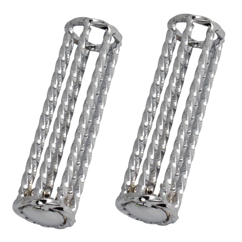 OG Lowrider Classic Twisted Chrome Handlebar Bike Grips Cruiser Custom Bicycle OG Lowrider Classic Twisted Chrome Handlebar Bike Grips Cruiser Custom Bicycle