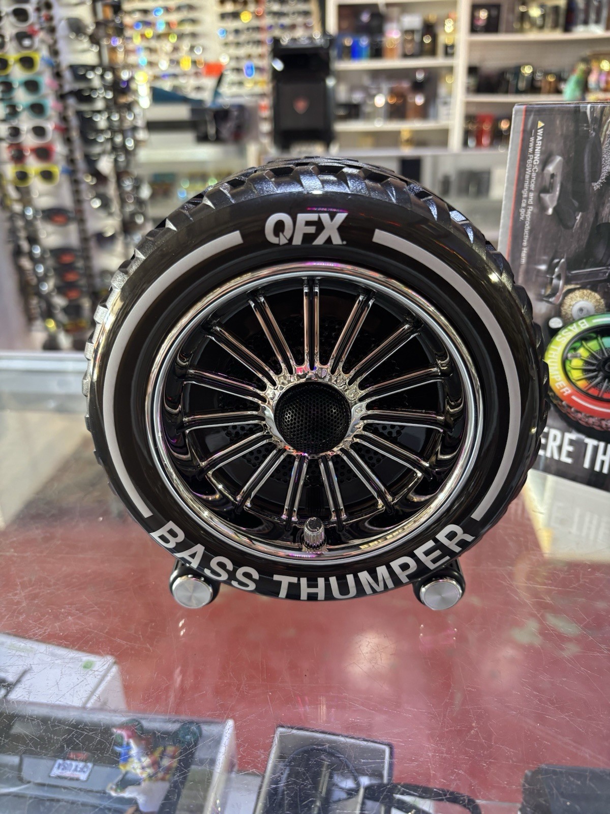 QFX BT-230 Bass Thumper Portable Bluetooth Speaker Rechargeable LED, 5W Black