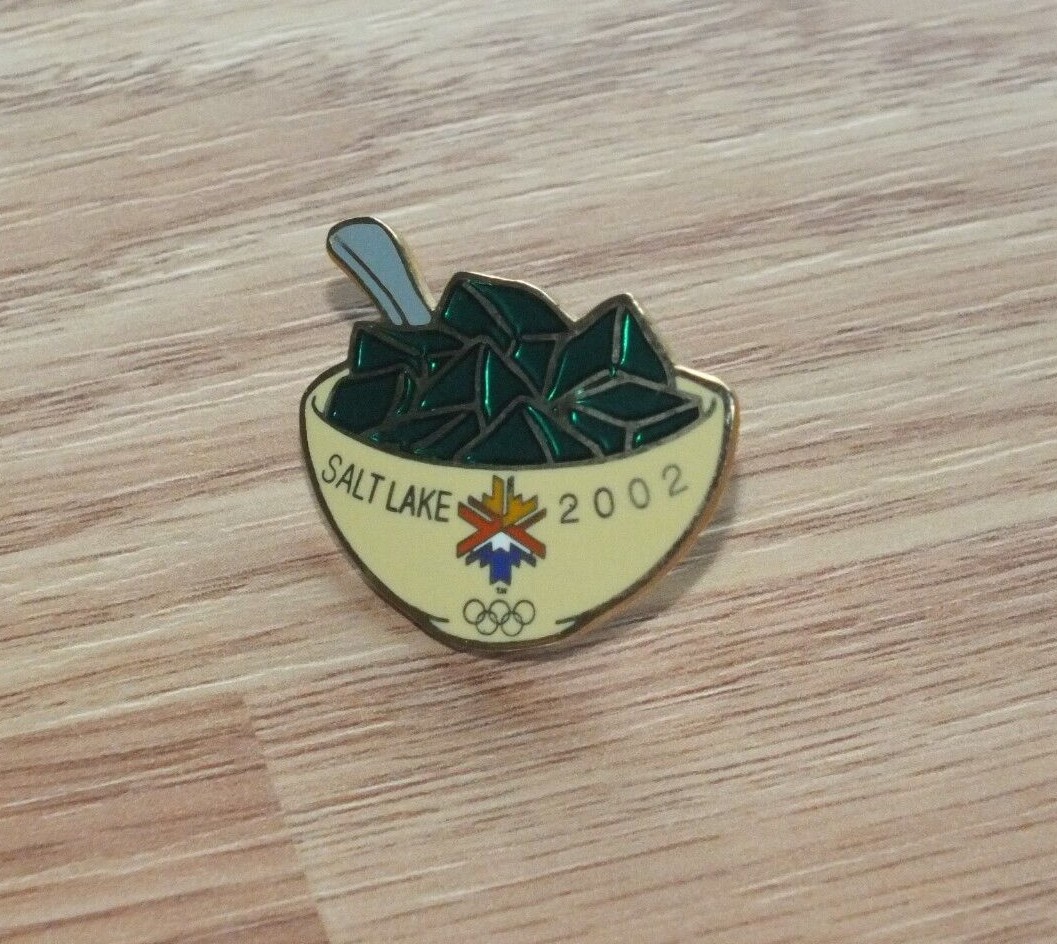 Rare Salt Lake City 2002 Olympics Bowl of Green Jello Collectible Souvenir Pin Rare Salt Lake City 2002 Olympics Bowl of Green Jello Collectible Souvenir Pin