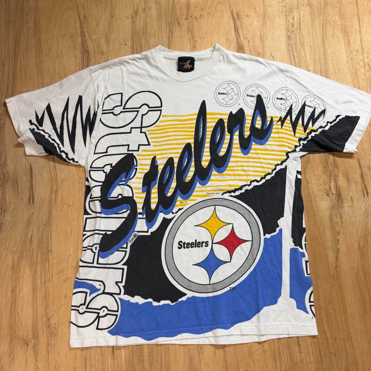 Vintage Pittsburgh Steelers Magic Johnson Tees AOP Shirt Pure Magic XL NFL Rare Vintage Pittsburgh Steelers Magic Johnson Tees AOP Shirt Pure Magic XL NFL Rare