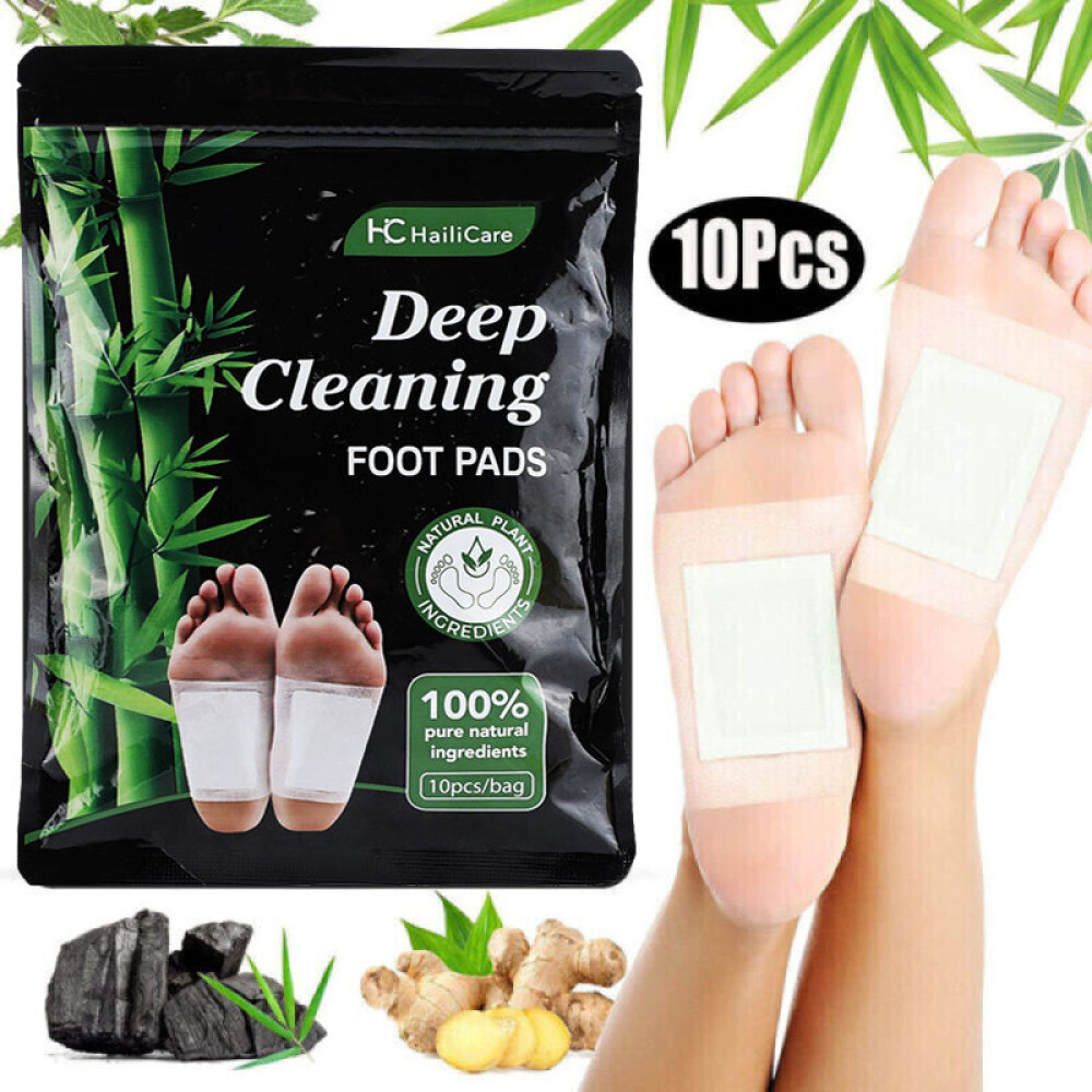 10-300PC Foot Detox Patches Pads Toxins Deep Cleansing Herbal Bamboo Organic Pad