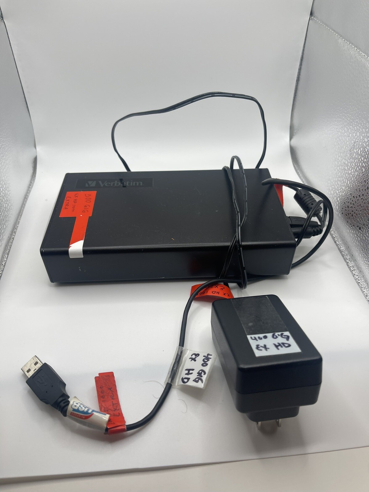 VERBATIM USB500 500GB EXTERNAL HD -Wiped, ready to use. Tested and working