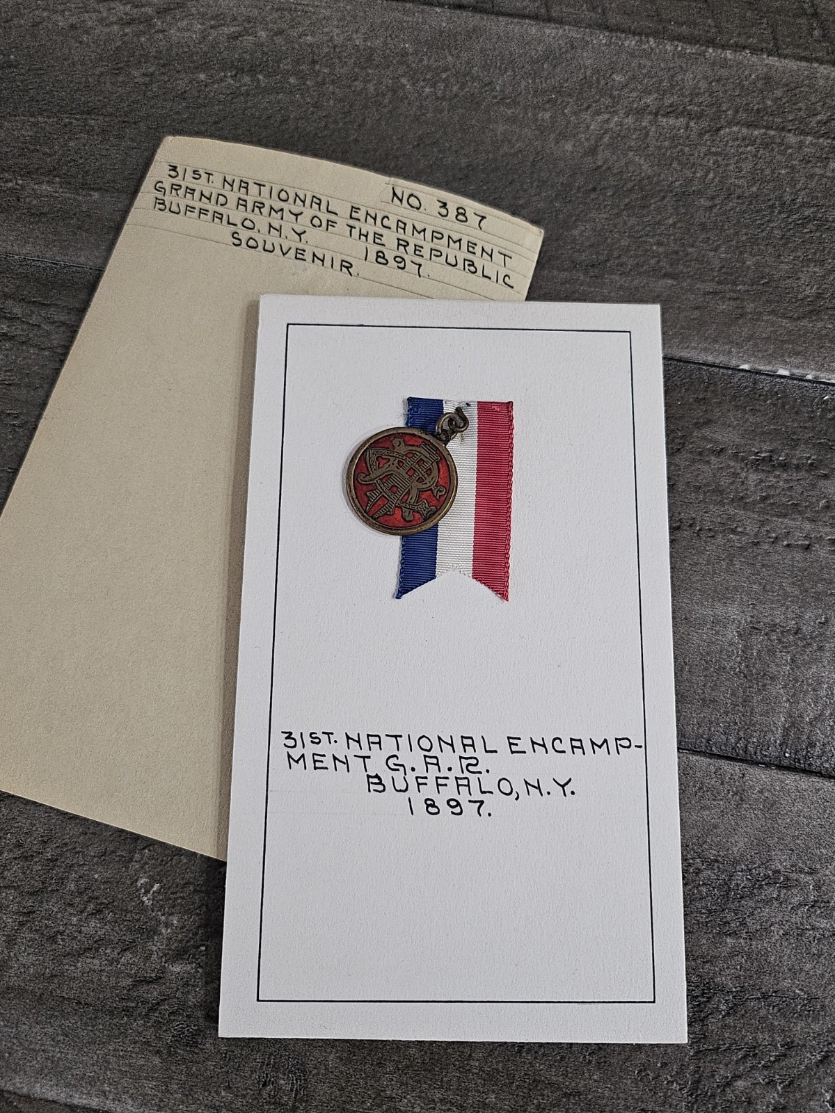 1897 BUFFALO NY GAR SOUVENIR STICKPIN