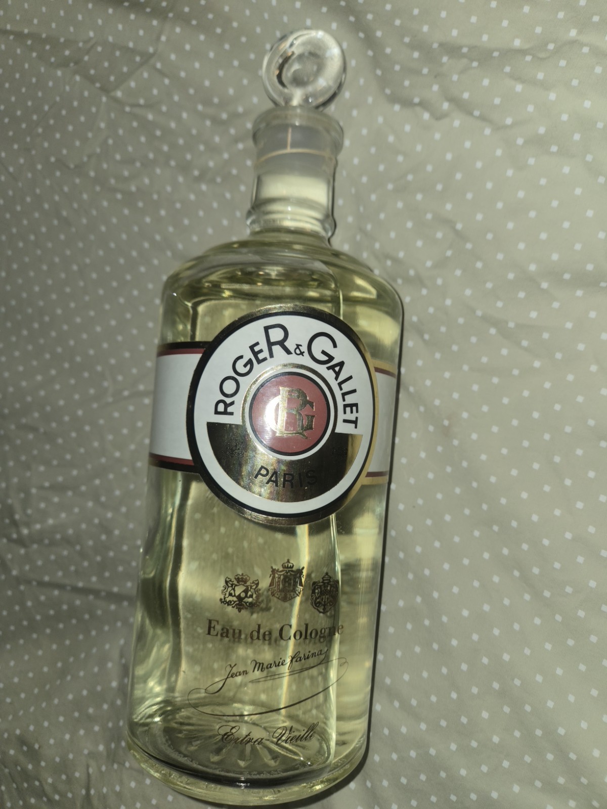 Rare Vintage Bottle Of ROGER&GALLET eau De Cologne 1000ml Extra Vieille Paris 