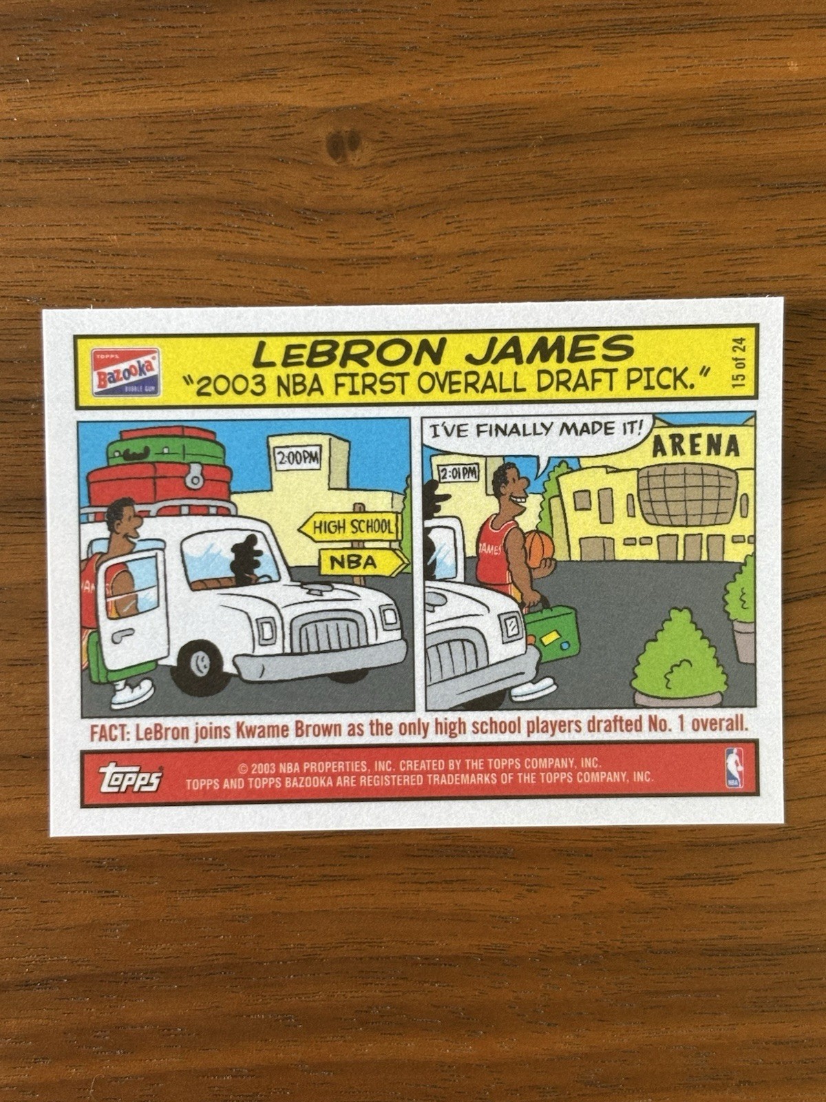 2003-04 Bazooka - Comic Strip LeBron James #15 (RC) 2003-04 Bazooka - Comic Strip LeBron James #15 (RC)