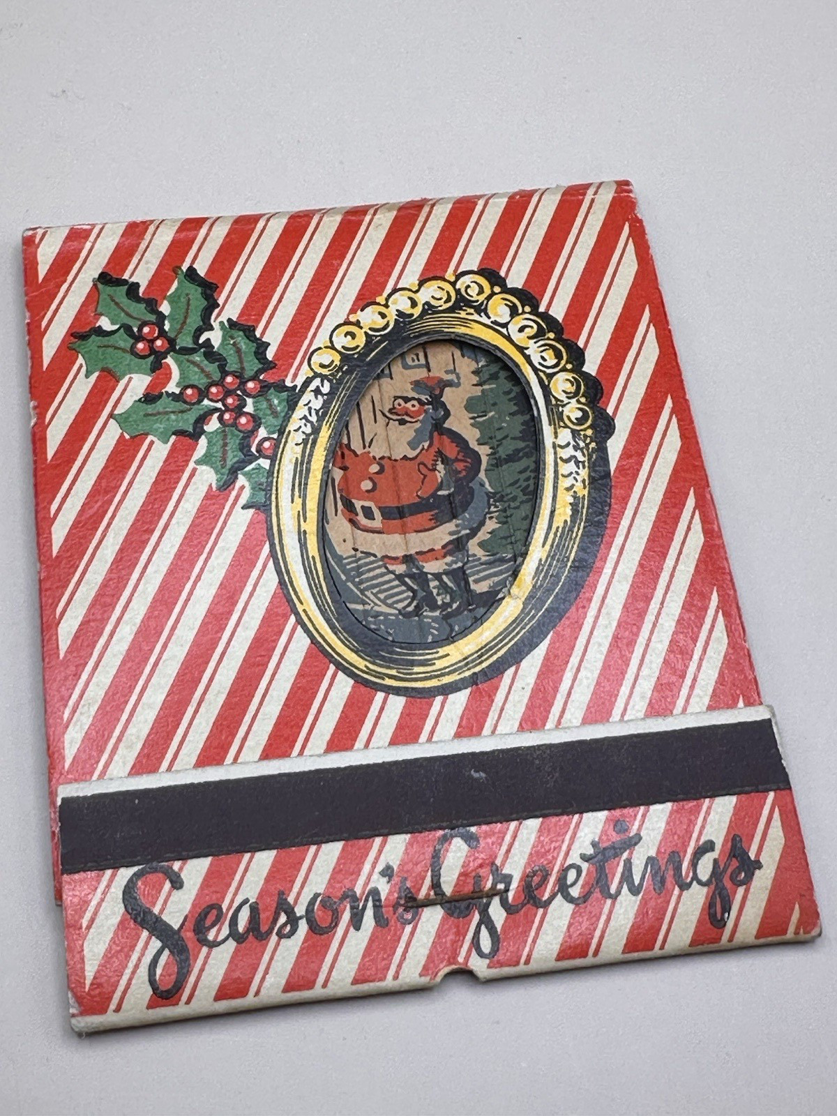 Vtg Steuben Club CHRISTMAS  Matchbook Boston  Advertising  Unused Very Cool
