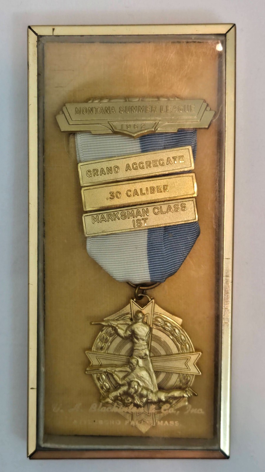 Vintage 1962 Montana Summer League .50 Cal Marksman Rifle Shooting Medal Award