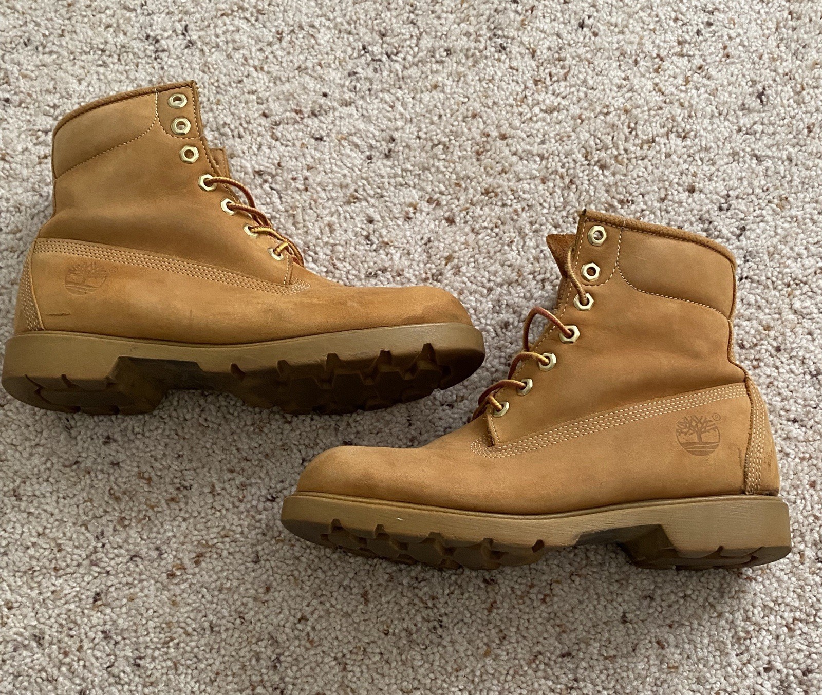 Timberland Men\'s Wheat Nubuck Ankle Lace-Up Work Boots Round Toe US 10