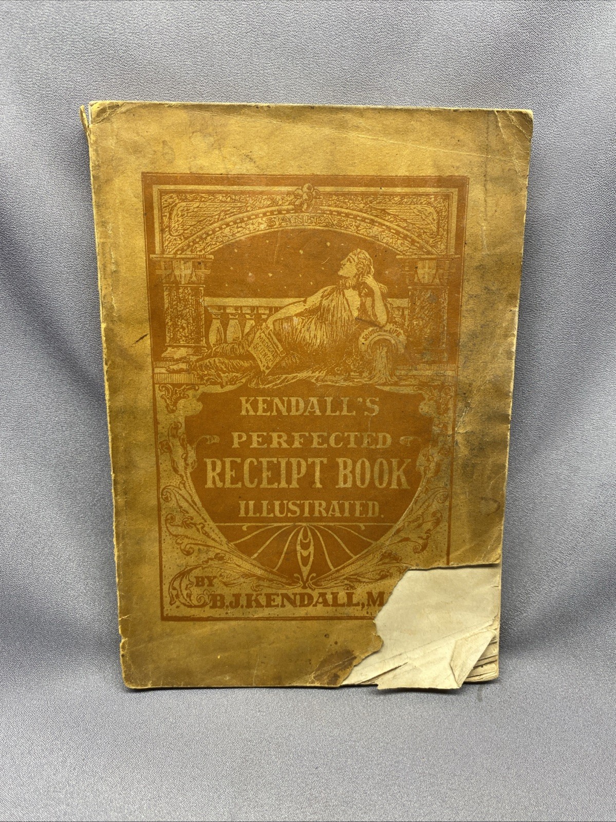 Antique 1898 Kendalls Perfected Receipt Book Illustrated BJ Kendall MD Medical