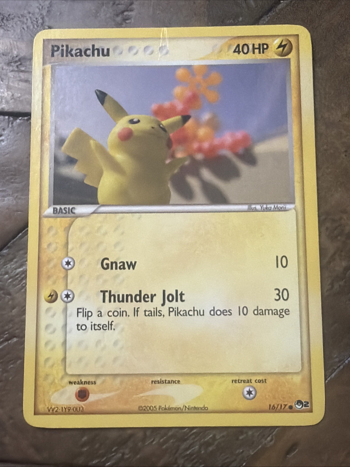Pikachu 16/17 POP Series 2 2005 Pokemon TCG Yuka Morii Vintage Card MP Pikachu 16/17 POP Series 2 2005 Pokemon TCG Yuka Morii Vintage Card MP