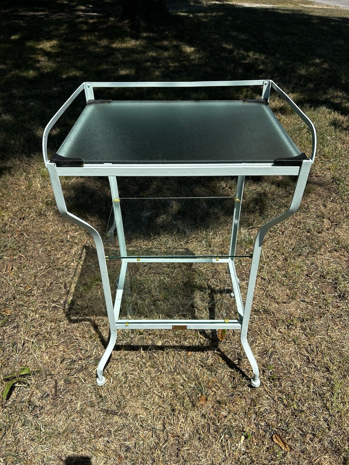 Antique  1922 FOSCO metal surgical Cart on wheels 