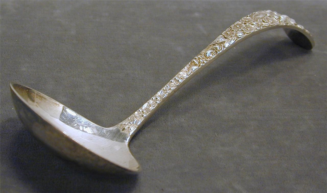 Vtg Stieff Rose Sterling Solid Gravy Ladle 6