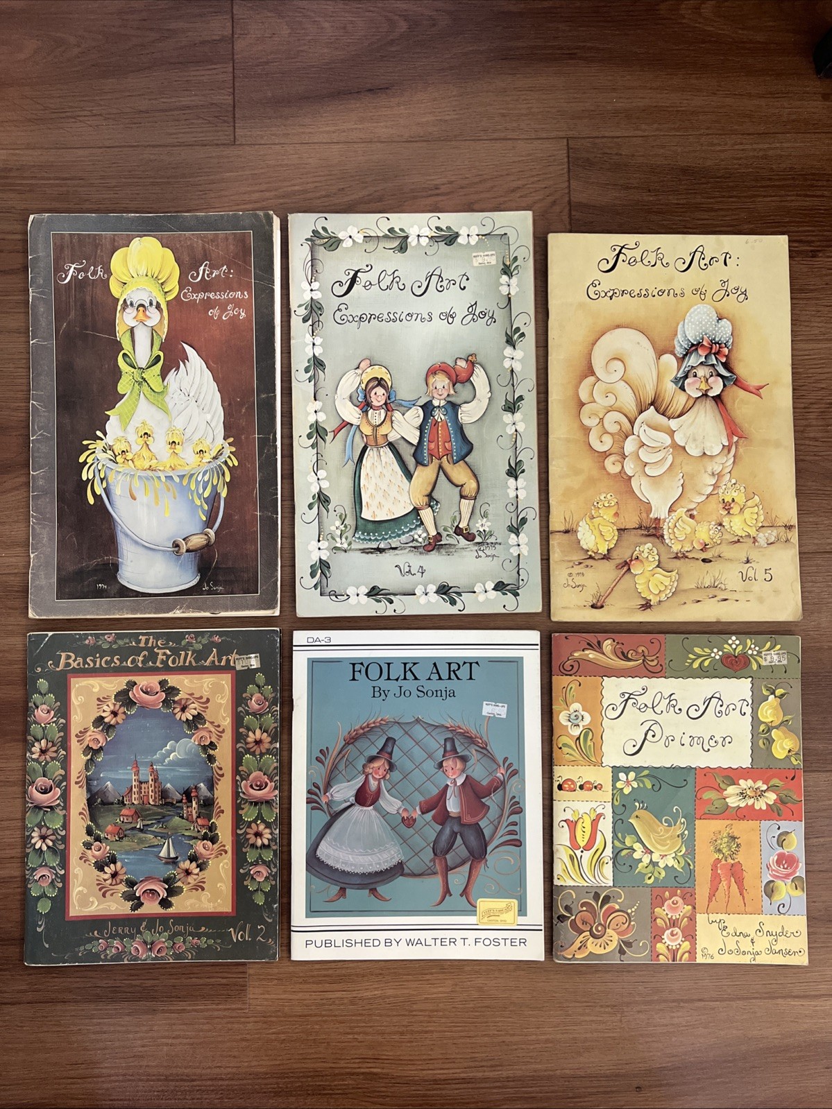 VTG Jo Sonja Folk Art Lot Of 6 Books Expressions Of Joy Drawing Painting