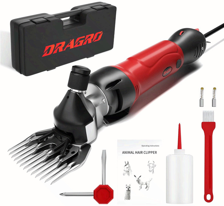 2026 Upgraded 500W Electric Sheep Shears, 6-Speed Heavy Duty Clippers Farm