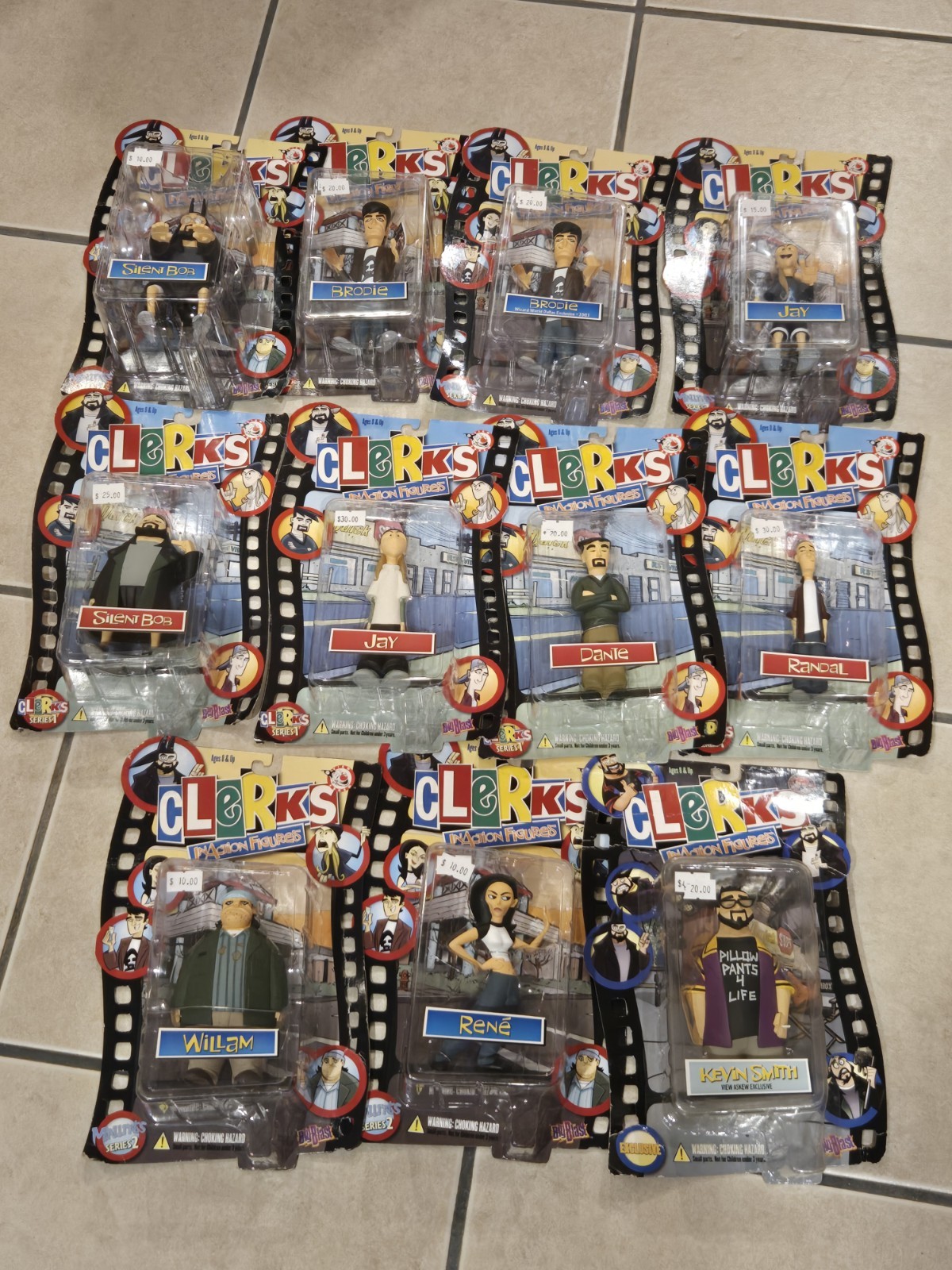 Vintage Clerks The MOVIE Action Figures 1st & 2nd Series (Lot Of 11) BRAND NEW
