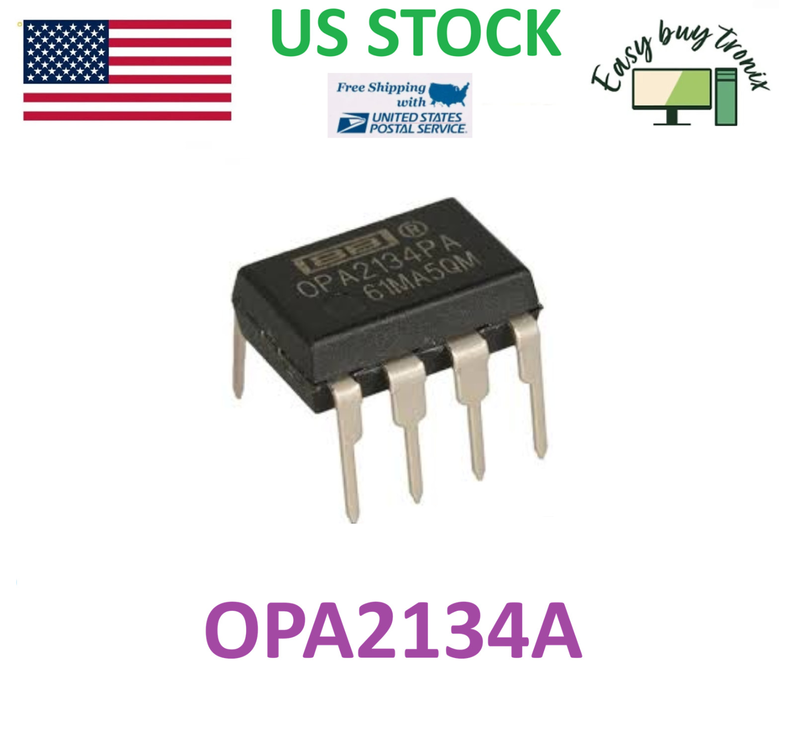 4Pcs OPA2134 OPA2134PA Burr Brown Dual OpAmp IC USA Seller 4Pcs OPA2134 OPA2134PA Burr Brown Dual OpAmp IC USA Seller