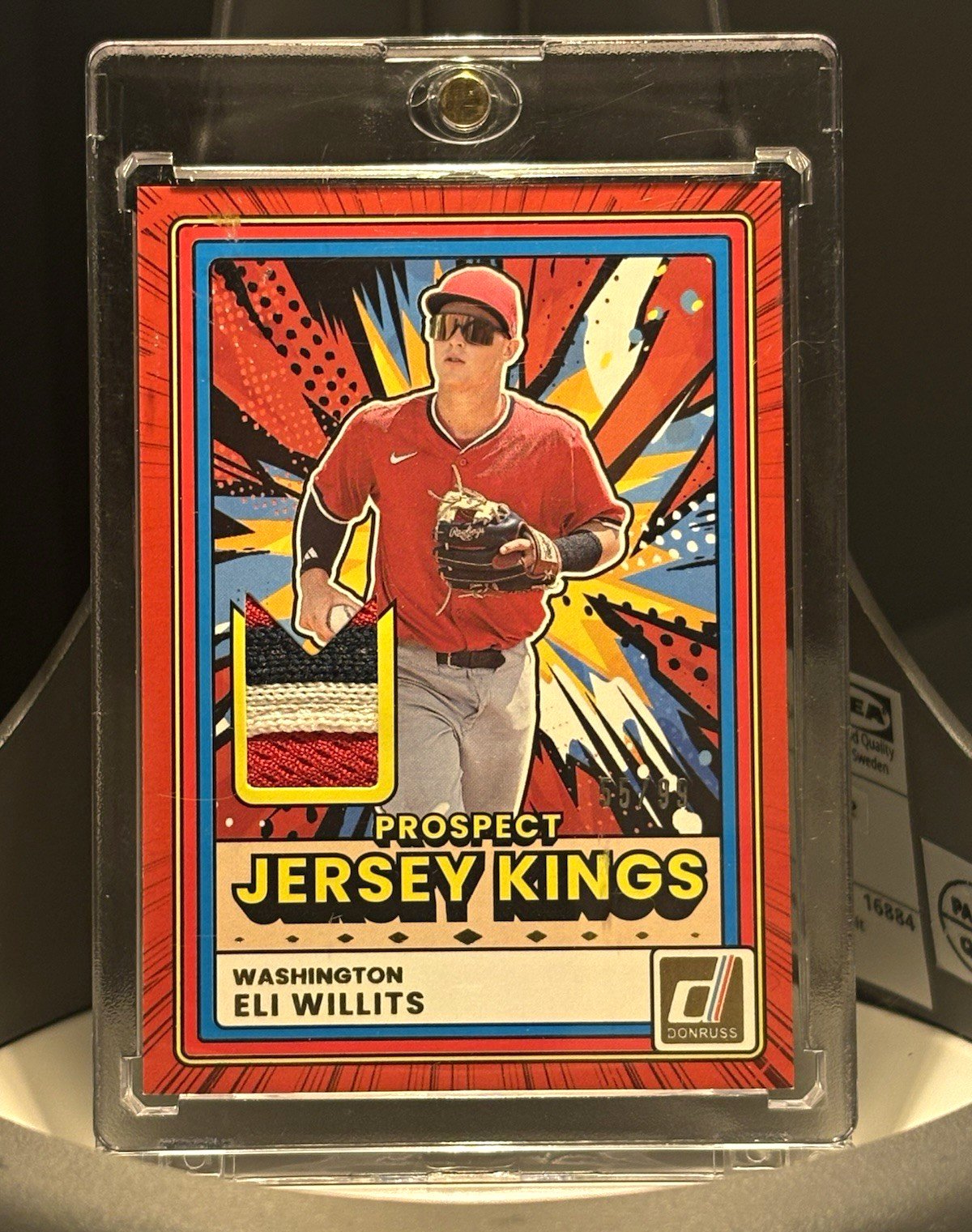 Panini Donruss 2026 Prospect Jersey Kings Eli Willits Red #PJK-EW /99 Panini Donruss 2026 Prospect Jersey Kings Eli Willits Red #PJK-EW /99