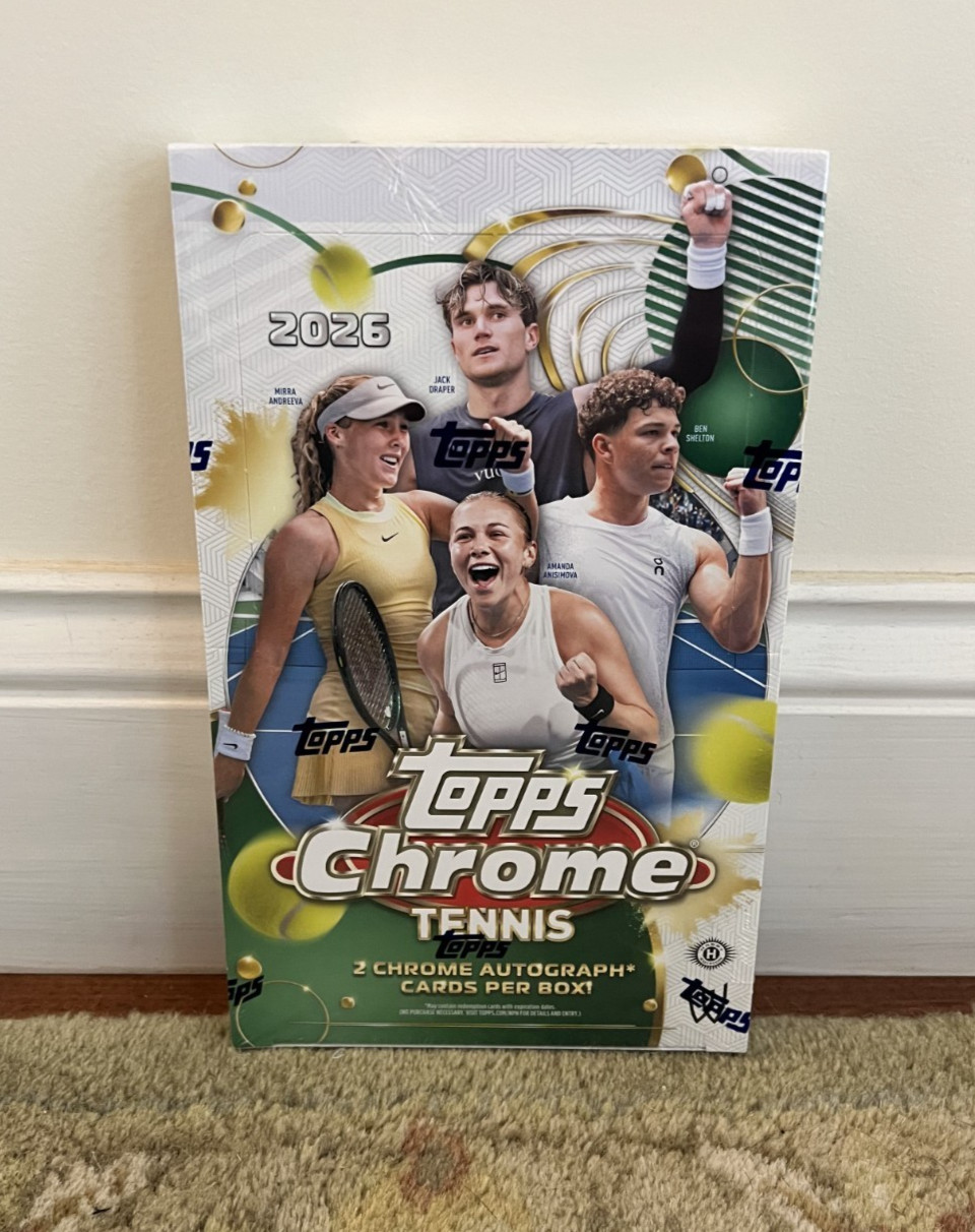 BRAND NEW SEALED 2026 Topps Chrome Tennis Hobby Box - IN HAND - BRAND NEW SEALED 2026 Topps Chrome Tennis Hobby Box - IN HAND -