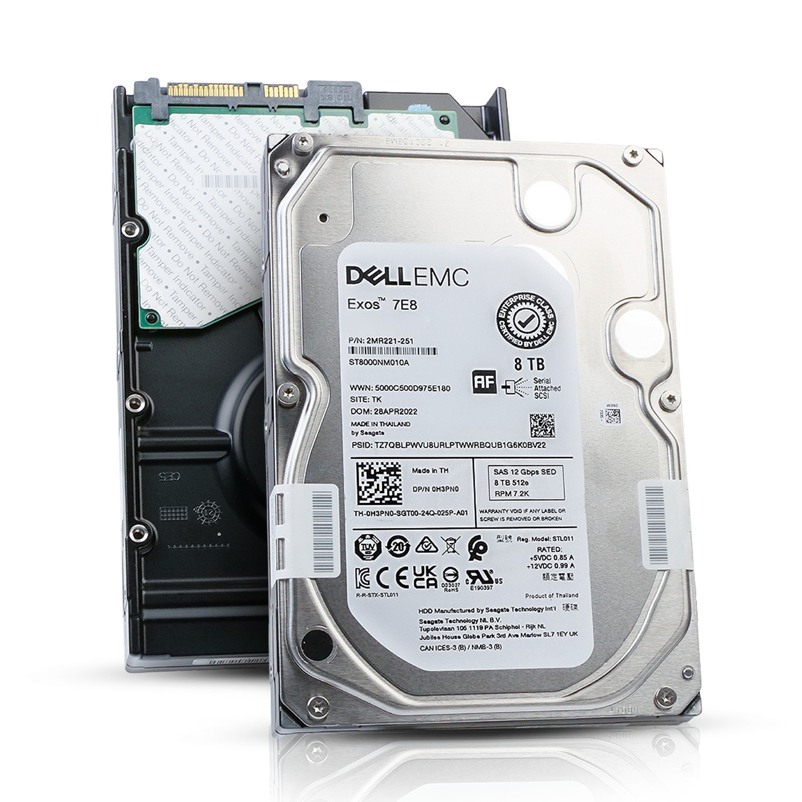 Dell/Seagate Exos 7E8 8TB ST8000NM010A 7.2K RPM SAS 12Gb/s 512e 3.5\