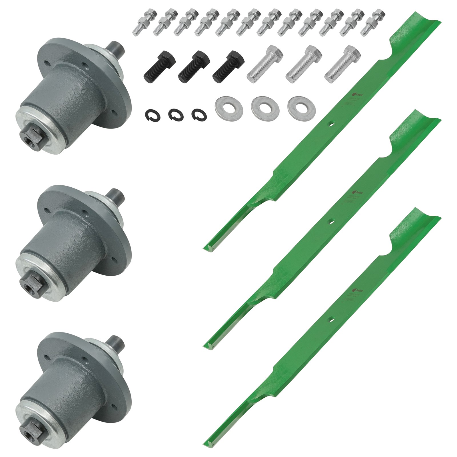 Deck Spindles w/Notched Hi-Lift Blades for Bad Boy Rogue 72\